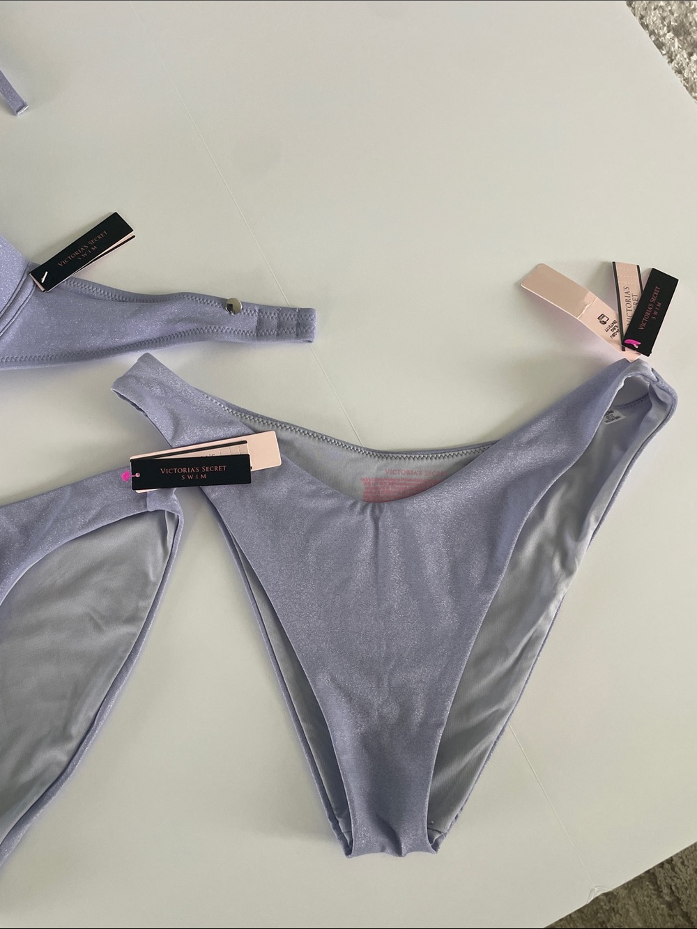 NWT Victoria's Secret Bombshell…Lavender 3-Piece Bikini Set with Sarong - Picture 6 of 9